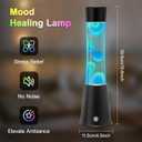 17 Colors Changing Liquid Motion Lamp with Remote,15.6" LED Night Light Relaxing Table Lamp for Kids & Adults, Liquid Light for Bedroom Home Decor (Black)