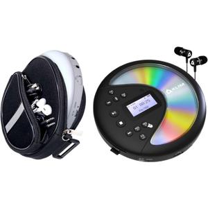 KLIM Discover + Portable CD Player Walkman with Long-Lasting Battery + SD Card, FM Transmitter, Bluetooth + Portable CD Player Case, Waterproof Portable CD Player Carrying Case