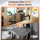 Huuger Folding Desk for Small Spaces, 31.5 Inch Foldable Computer Table, for Home Office, Study, Bedroom, Dorm, Space Saving, Small Writing Work Office Computer Desk, Easy to Fold, Black, 18.9"D x 31.5"W