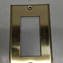 ENERLITES Decorator Switch or Outlet Metal Wall Plate, Stainless Steel Outlet Cover, Corrosion Resistant, Size 1-Gang 4.50" x 2.76", Stainless Steel 201, 7731-BB, Brushed Brass, Gold