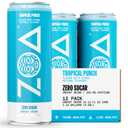 ZOA Zero Sugar Energy Drinks - Tropical Punch | Healthy Energy Formula with Natural Caffeine, Daily Vitamin C, Essential B-Vitamins | Gluten-Free, Keto Friendly | 12 Ounce Cans (Pack Of 12)(BBD: 05/28/26)