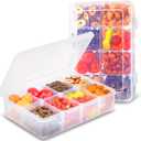 AQSXO 2 Pcs Snack Boxes 8 Compartments Snack Containers Reusable Meal Prep Lunch Containers., Transparent