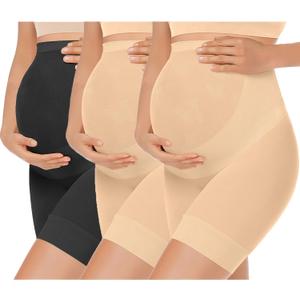 KIM S Shape Your Bump Seamless Maternity Shapewear for Dress, Pregnancy Underwear Prevent Chafing Belly Support M