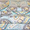 Pointehaven Bedding 4 Pieces Queen 100% Cotton Percale Sheets- Printed Bed Sheet & Pillowcase Sets- Soft Cotton Bed Sheets Set- Fits Mattress 19 inches Deep Pocket (Queen, Cypress)