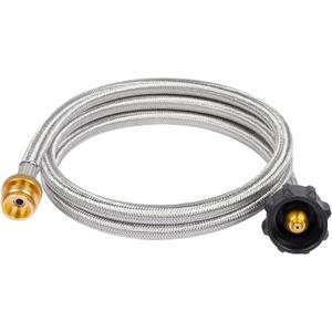 GASPRO 5 Feet Propane Adapter Hose for Blackstone Griddle, 1 lb to 20 lb Propane Hose Converts 1lb Appliances to 5-20 lb Tanks, Fit for Buddy Heater, Gas Grill, and More