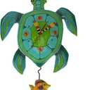 Allen Designs P1858 Whimsical Turtle Pendulum Wall Clock Sup Dude?