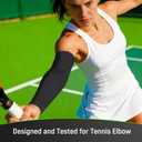 Elbow Compression Sleeve - Soft Tennis & Golfers Elbow Brace for All Day Comfort, Full Arm Coverage for Complete Support, Medium