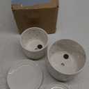 EFISPSS Orchid Pot with Holes, 5+6Inch Ceramic Plant Pots with Drainage Holes and Tray, Promoting Air Circulation and Drainage, Indoor/Outdoor White Flower Pots