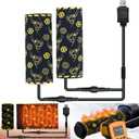 USB Heated Motorcycle Grips Cover ATV Hand Warmers, 2025 Upgraded 5+1 Heat Settings & Fast Heating Handlebar Grips, Universal for 5V ATV Motorcycle Hand Grips, IP67 Waterproof