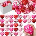 Honoson 48 Pcs Valentine Heart Stress Ball Bulk Relief Heart Shape Stress Ball Squeeze Mini Foam Balls Valentines Day Prizes for Party Favors Gifts Birthday Holiday Office Fillers (2.76 Inch)
