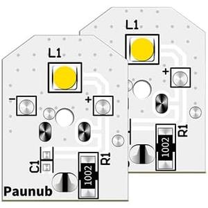 New Upgraded WR55X11132 GE Refrigerator Light Replacement Led Compatible WR55X25754 WR55X26486 WR55X30602 EAP12172918 4590213 AP6261806 PS12172918, No-Include Plastic Cover, 2PCS IN One