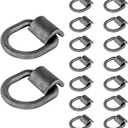 Saluinoki 16 Pack 3/4 D Ring Weldable Heavy Duty Trailer Weld On D - Rings Tie Down 3/4 for Trailers Breaking Load 26500 lbs