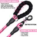 COOYOO Dog Leash 6 FT Heavy Duty - Comfortable Padded Handle - 1/2 inch Reflective Dog Leash for Medium Large Dogs with Poo Bag Dispenser