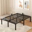FUIOBYVV Full Size Bed Frame 18 inch Heavy Duty Metal Platform Bed Frame Full Support Up to 3500 lbs,No Box Spring Needed/No Shaking/Steel Slat Support/Noise Free/Easy Assembly