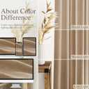 Sand Beige Linen Curtains for Living Room 126 Inches Long Simple Modern Light Filtering Semi Sheer Curtain Back Tab Rustic Home Decor Drapes Floor to Ceiling High Window for Bedroom 52x126, 2 Panels