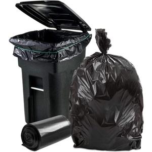 Plasticplace 64-65 Gallon Black Trash Bags, Heavy Duty 1.2 Mil, 50" x 60" Toter Can Liners, Tear & Leak-Proof, Industrial Strength, 25 Count, Large Garbage Bags for Kitchen & Commercial Use