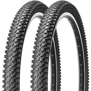 MOHEGIA Mountain Bike Tire: 20x2.125/24x1.95/26x1.95 Inch Butyl Rubber Bicycle Tire Folding Replacement for MTB Dirt Offroad Cycling, 2 Pack