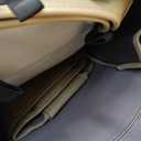 Coverado Car Seat Covers Full Set, 5 Piece Car Seat Protector with Lumbar Support & Removable Headrest, Breathable Leather Front Rear Seat Cushion Universal Fit for Truck Automotive Beige