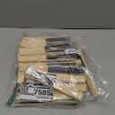 Roowest 50 Pack Handmade Paper Folding Fans with Gift Bags Thank You Card, Bamboo Handheld Folded Fan for Home DIY Office Decor Wedding Party Baby Shower Party Gift Accessories (Black)