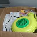 AKSPORT White Bounce House Castle Inflatable Jumping Castle with Slide & Air Blower for Kid, Wedding, Birthday Party Castle, 9 * 9 * 7FT