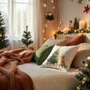 Christmas Tree Golden Retriever Pillow Covers 18x18, Golden Retriever Lovers Gifts, Christmas Tree Cute Dog Throw Pillow Covers for Home Living Room Bedroom Sofa Couch (19 Color)