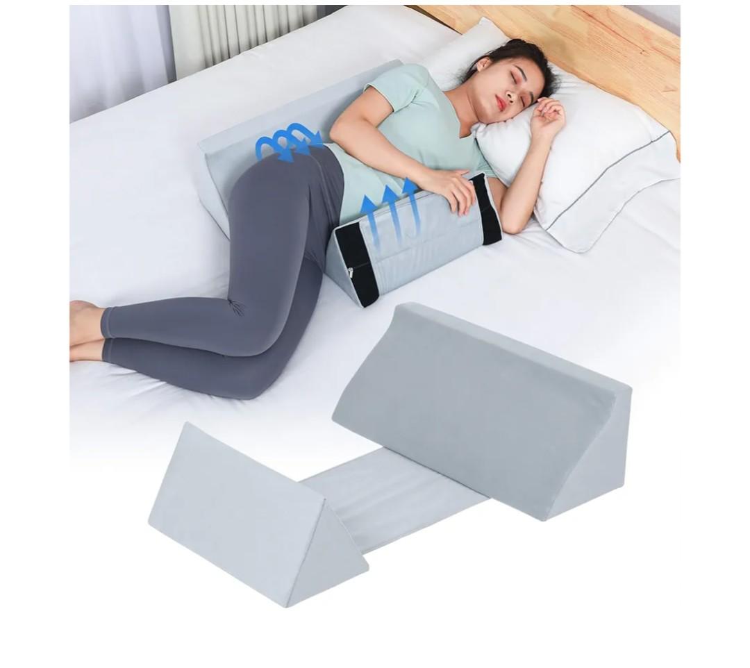 Fanwer Wedge Pillow for Side Sleeping, Back Pillow for Side Sleeper, Bed Wedges & Body Positioners for After Surgery, Anti Snoring, Back Pain, Preventing Bedsores