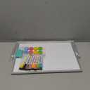 Dry Erase Magnetic White Board, 16" x 12" Double-Sided Desktop Whiteboard with Stand, Portable Small Whiteboard Set for Drawing, Office, Home