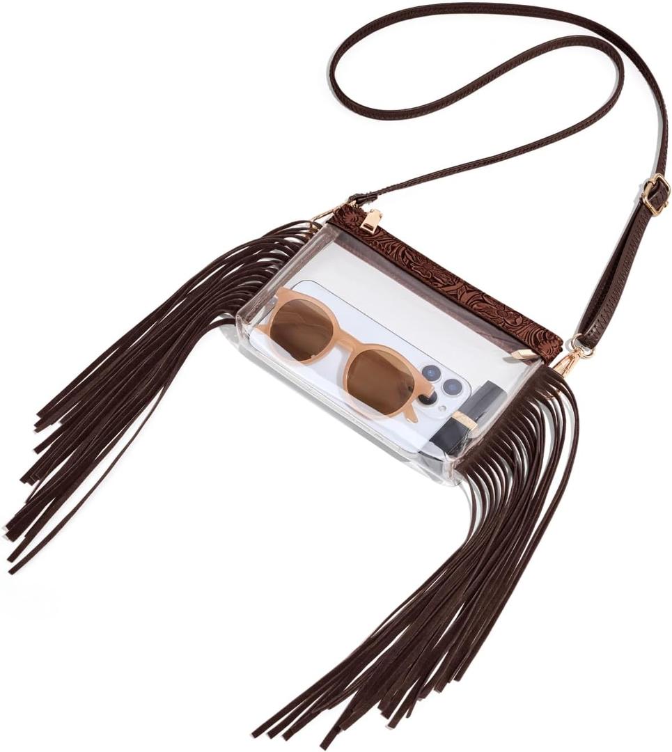 Unilily Clear Bag for Stadium Events, Stadium Approved Small Clear Purse for Women, Crossbody Bag for Concerts & Sports