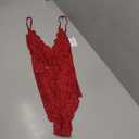 Namifin Sexy Lingerie for Women Lace Teddy Lingerie Snap Crotch Bodysuit, Color: Wine Red, Size: XL