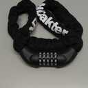 NDakter Bike Lock, 5 Digit Combination Heavy Duty Anti Theft Bicycle Chain Lock, 2.62/3.2/4.27/5/6Ft Long, High Security Resettable, Suitable for Bike, Scooter, Door, Gate, Fence-4/6mm Thick (Gray)