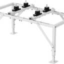 Mini Split Stand Adjustable Mini Split Ground Stand for 9000-12000 BTU Ductless Air Conditioners Heat Pumps Heavy Duty AC Stand Floor Mount Mini Split W/ 400LBS Load Capacity (White)