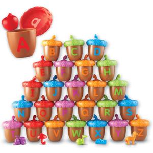 Learning Resources Alphabet Acorns Activity Set - ABC Puzzle, Preschool Learning Activities, Speech Therapy Materials, Manipulatives for Preschoolers, Fine Motor Skills