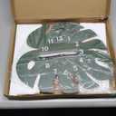 CHGCRAFT Monstera Deliciosa Wall Clock Giant Bamboo Non-Ticking Clock Irregular Shape Decorative Clocks Printed Wall Clocks for Home Office Decoration,1512.9 inch