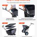 VEVOR Broadcast Spreader, 100LBS Capacity, Walk-Behind Push Spreader, 0-9.8ft Spreading Width, 13 in All Terrain Pneumatic Tires, Fertilizer Spreaders with Hopper Grate, for Seed Salt Ice Melt