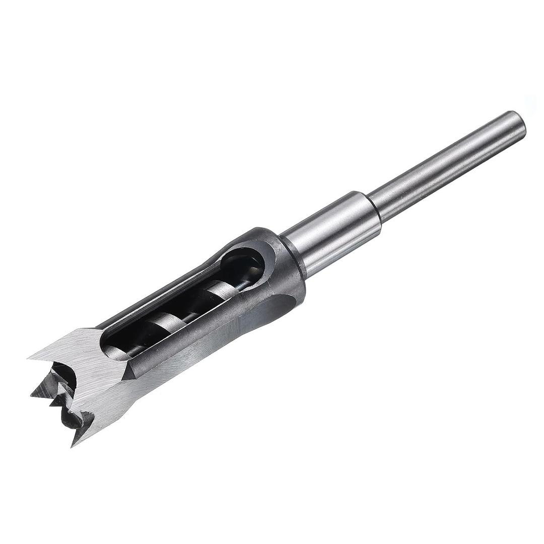 uxcell Square Hole Drill Bit 25mm(1") High Speed Steel Hollow Mortiser Auger for Woodworking Carpentry Mortise Tenon Machine