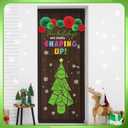 Motipuns 53 Pcs 3D Christmas Door Decor Winter Holidays Math Bulletin Board for Math Classroom Geometric Shapes Christmas Tree Cutout with Paper Flower for Xmas Library Teacher Office Party Decors