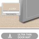 Ultra Thin Door Mat for Indoor Entrance, 1/10 Inch Low Profile Inside Front Door Mats, Non Slip Rubber Backing Entryway Rug for Low Clearance Doors, Easy Clean Dirt Trapper, 35"X24"