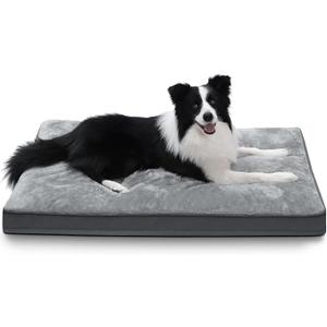 Large Plush Dog Bed for Crate with Washable Cover, 35x22, Grey
TPU Water Resistant Layer, Easy Clean Cover, Soft Plush Surface, Durable Oxford fabric, Non-Slip Base, Large Breeds ≤50lbs