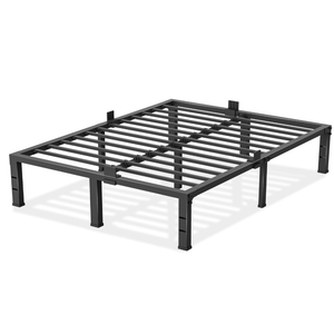 Queen Bed Frame 12 inch High 3500 lbs Heavy Duty Metal Platform Mattress Foundation with Steel Slat Support/No Box Spring Needed/Noise Free/Non-Slip/Easy Assembly