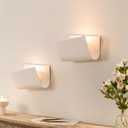 Aimto Wall Sconce Candle Holder Metal Hanging Wall Decorations Wall Candle Holder for Home,Living Room, Bathroom, Dining Room Set of 2（White