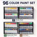 DJAR 169-Piece Wooden French Easel Art Painting Kit for Adults