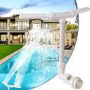 Swimming Pool Waterfall Fountain Spray - 2 Fountain Heads Water Sprinkler, Cool & Warm Pool Spa Water Temperatures, Water Fun Pool Aerator Backyard Decor for Above & In-ground Indoor Outdoor Pools (Dualwhite)