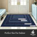 Dirt Trapper Door Mat 24"x 36", Non Slip Washable Doormat,Blue