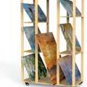 GARVIN Extra-Large Art Storage Rack  Adjustable Wooden Cabinet-Style Multi-Tier Canvas Storage & Display Rack, Heavy-Duty Art Organizer for Classroom, Studio, Gallery, Posters (Natural)