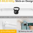 NICETOWN 4 Pack No Drill Curtain Rods for Window Adjustable Length Extends 16 to 28 Inches with Adhesive Brackets without Drilling, Cafe Curtain Rod, Easy Installation for Any Spaces, White