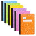 Mead Composition Book, Wide Ruled, 100 sheets, 93/4" x 71/2", Assorted Colors Pack of 6