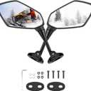 KEMIMOTO Snowmobile Side Mirrors Hood Mounted Rear View Mirror Clear Snowmobile Rearview Mirrors Compatible with Polaris Ski-Doo Arctic Cat Accessories