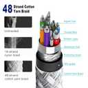 2 x 2 Pack USB A to USB C Woven Cable 60W for iPhone 16E 16 15 Pro Max Car Charger, iPhone 15 Carplay Cable Car Adapter iPad USB C Cord 10th, Air 5th 4th Mini 6th i 15 Pro Plus Charger Charging Cord (3 Feet)