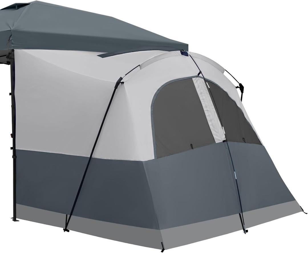 KAMPKEEPER Canopy Side Tent,4-6 Person Camping Cube Tent for 10x10 Pop Up Canopies,Easy Up Gazebo with Window,Compatible with 10' Wide Canopy Tents