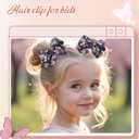 3PCS Hair Bows for Girls Hand-made Colorful Grosgrain Ribbon Hair Bows Alligator Clips Hair Accessories Barrettes for Little Teen Toddler Girls Kids (Rose Plaid)